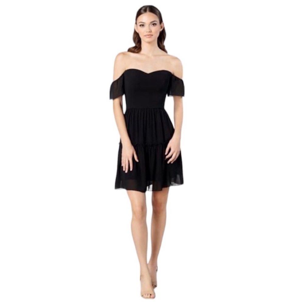 Dress The Population Justitia Off Shoulder Dress Black Size XS NEW